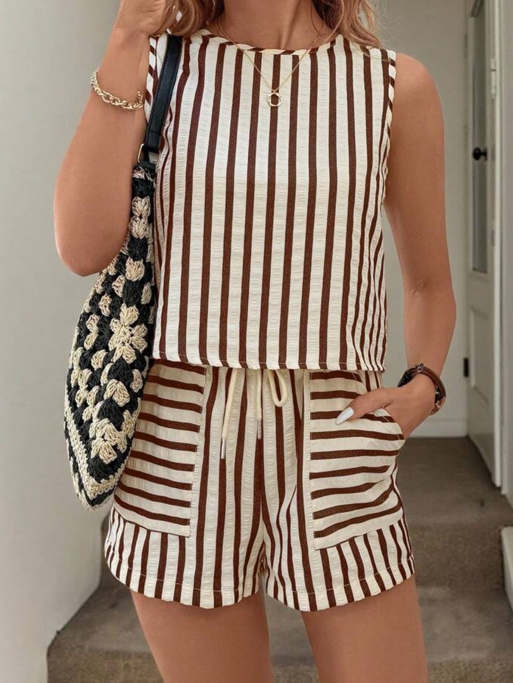 Stripped Two Piece Set